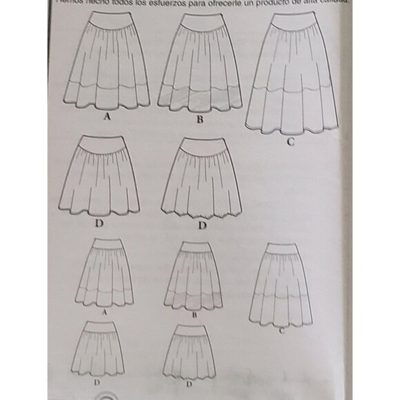 Misses Easy To Sew Skirt Sewing Pattern Simplicity 8057, Size 6, 8, 10, 12, 14 - Picture 2 of 5